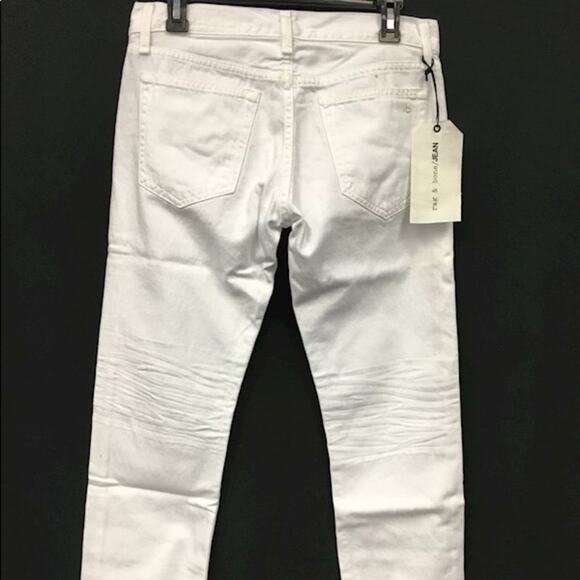 RAG & BONE Women's Aged Release White Raw Hem Skinny Jeans Sz 25 - Picture 3 of 8
